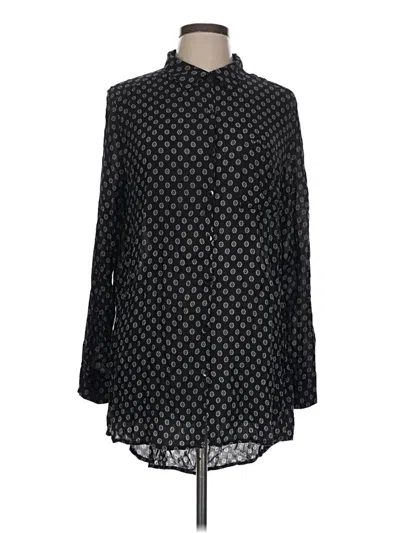 Pre-owned Solitaire 3/4 Sleeve Blouse In Black