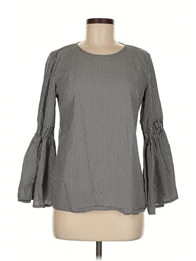 Pre-owned Solitaire 3/4 Sleeve Blouse In Gray
