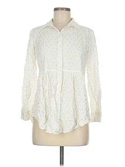 Pre-owned Solitaire 3/4 Sleeve Blouse In Ivory