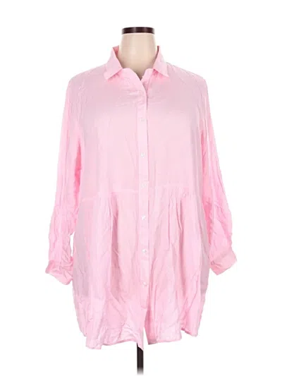 Pre-owned Solitaire 3/4 Sleeve Blouse In Pink