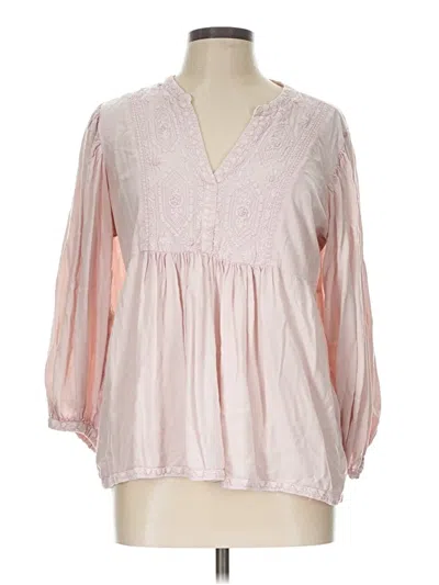 Pre-owned Solitaire 3/4 Sleeve Blouse In Pink