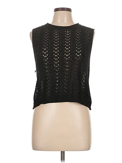 Pre-owned Solitaire Cardigan Sweater In Black