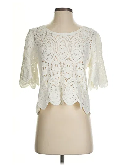 Pre-owned Solitaire Cardigan Sweater In White