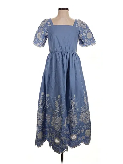 Pre-owned Solitaire Casual Dress In Blue