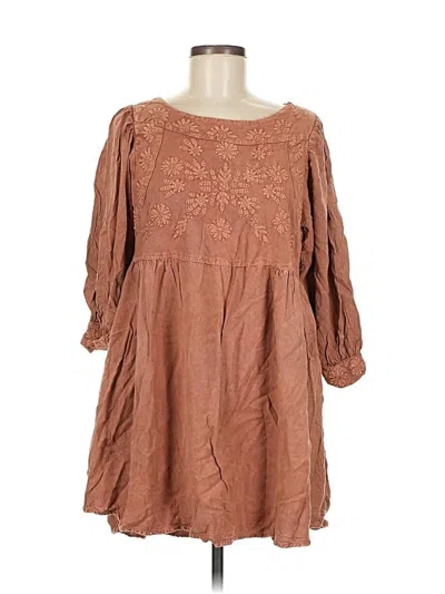 Pre-owned Solitaire Casual Dress In Brown