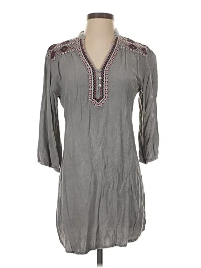 Pre-owned Solitaire Casual Dress In Gray