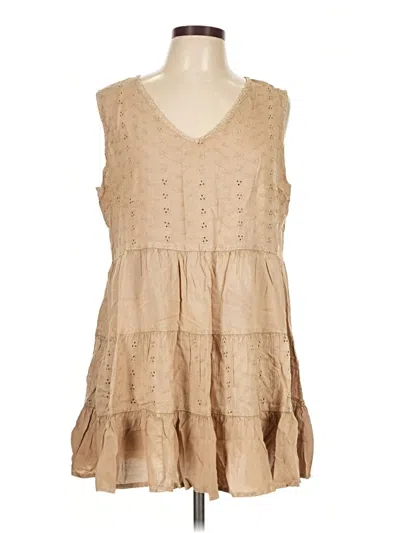 Pre-owned Solitaire Casual Dress In Tan