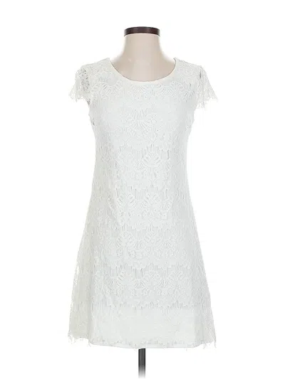 Pre-owned Solitaire Casual Dress In White