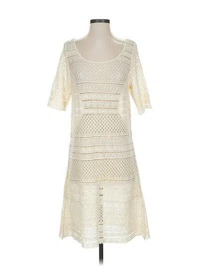 Pre-owned Solitaire Casual Dress In White