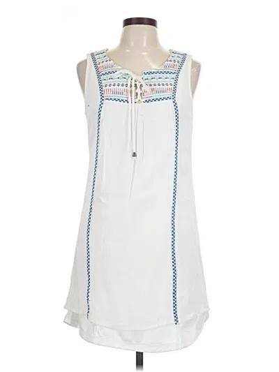 Pre-owned Solitaire Casual Dress In White