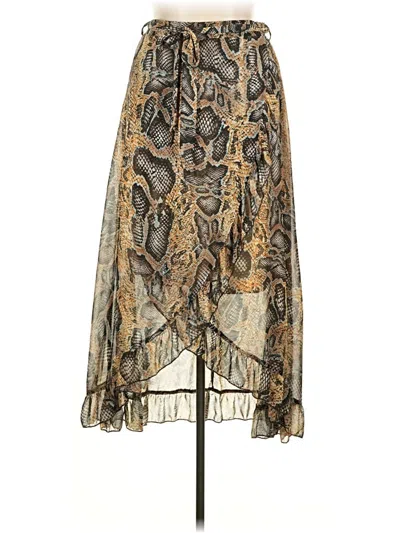 Pre-owned Solitaire Casual Skirt In Gold