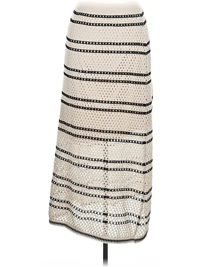 Pre-owned Solitaire Casual Skirt In White