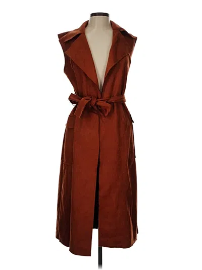 Pre-owned Solitaire Coat In Brown