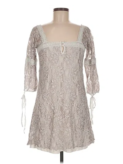 Pre-owned Solitaire Cocktail Dress In Gray