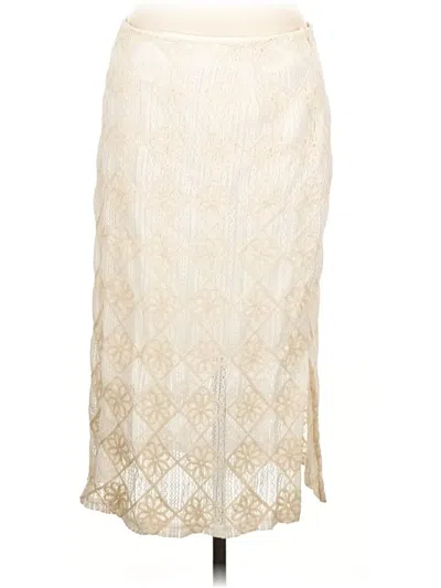 Pre-owned Solitaire Formal Skirt In Ivory
