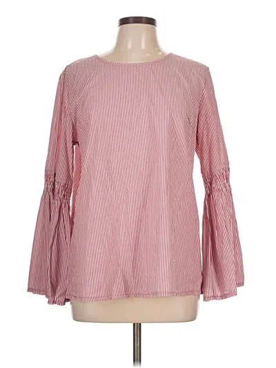 Pre-owned Solitaire Long Sleeve Blouse In Pink