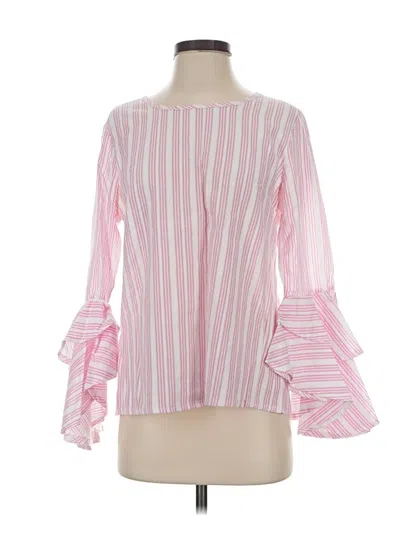 Pre-owned Solitaire Long Sleeve Blouse In Pink