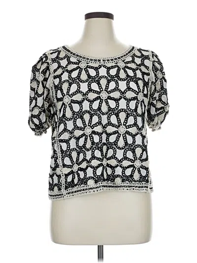 Pre-owned Solitaire Short Sleeve Blouse In Silver