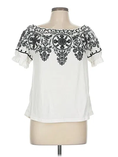 Pre-owned Solitaire Short Sleeve T-shirt In White