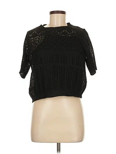 Pre-owned Solitaire Short Sleeve Turtleneck In Black