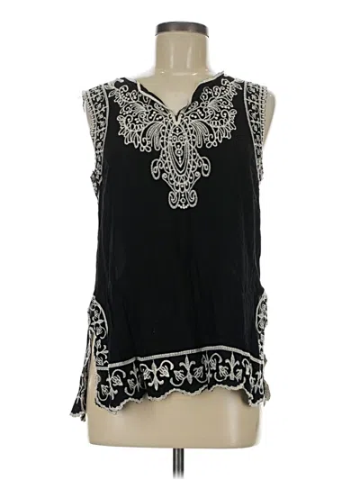 Pre-owned Solitaire Sleeveless Blouse In Black