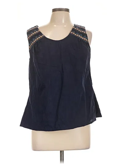 Pre-owned Solitaire Sleeveless Blouse In Blue