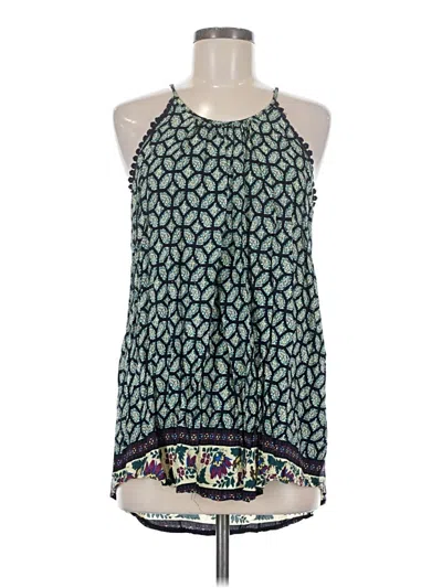 Pre-owned Solitaire Sleeveless Blouse In Green