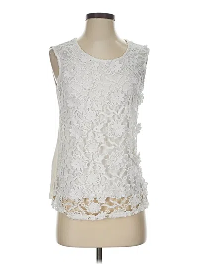 Pre-owned Solitaire Sleeveless Blouse In Ivory