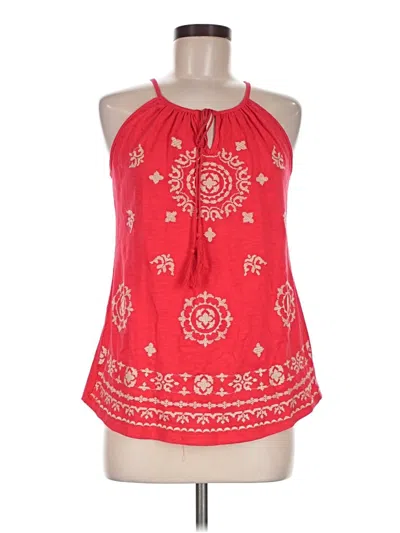 Solitaire Sleeveless Blouse In Red