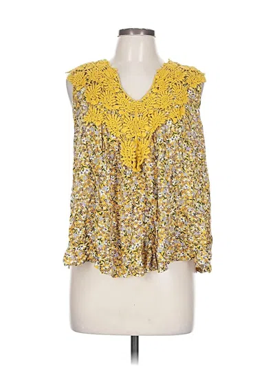 Pre-owned Solitaire Sleeveless Blouse In Yellow