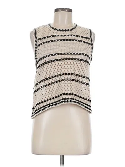 Pre-owned Solitaire Sweater Vest In White