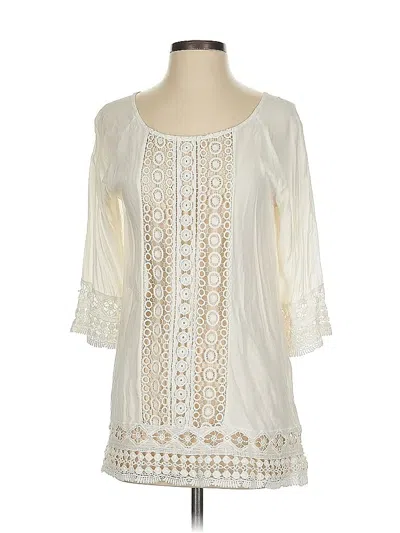 Pre-owned Solitaire Swim 3/4 Sleeve Blouse