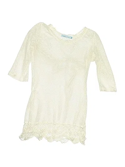 Pre-owned Solitaire Swimsuit Cover Up In White