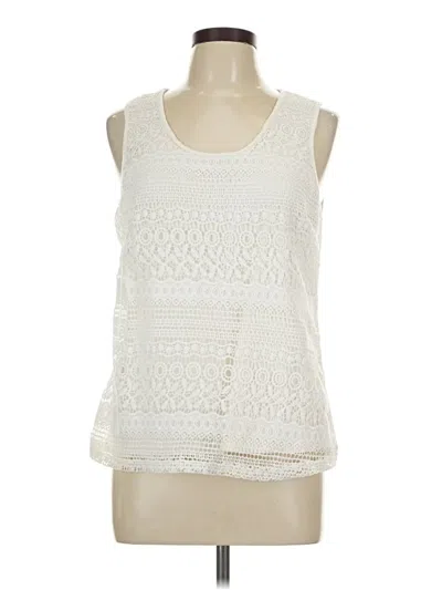 Pre-owned Solitaire Tank Top Ivory Strapless Neckline Tops