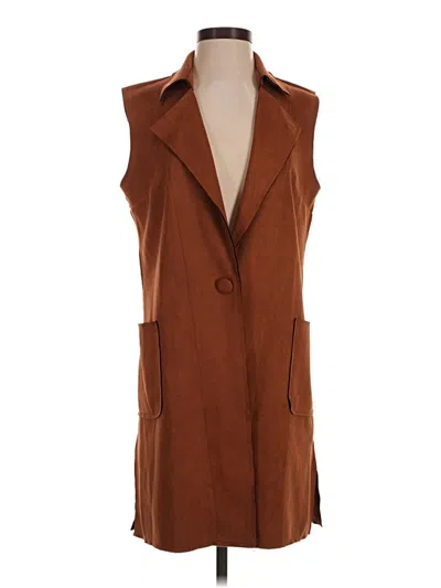 Pre-owned Solitaire Vest In Brown