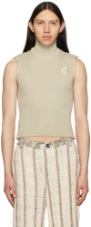 Solitude Studios Ssense Exclusive Beige Tank Top In Ecru