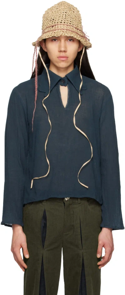 Solitude Studios Ssense Exclusive Black Shirt In Cotton Black