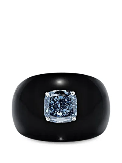 Solo For Diamonds Diamond Dome Ring In Black
