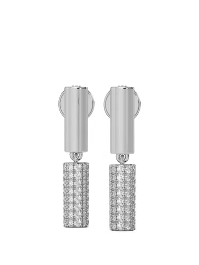 Solo For Diamonds Diamond Drop Earrings In Silver