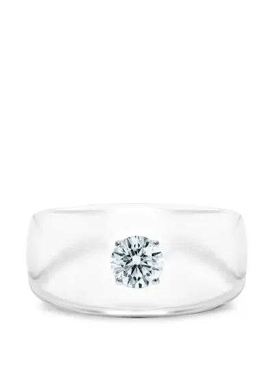 Solo For Diamonds Diamond-embellished Band Ring In Metallic