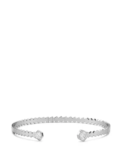 Solo For Diamonds Diamond-embellished Geometric Necklace In Silver