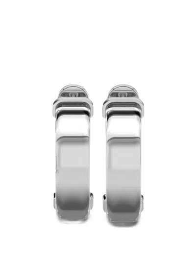 Solo For Diamonds Diamond-embellished Hoop Earrings In Metallic