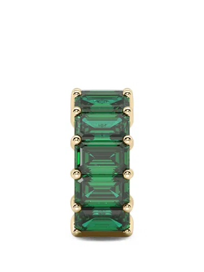 Solo For Diamonds Evergreen Emerald Ear Cuff In Green