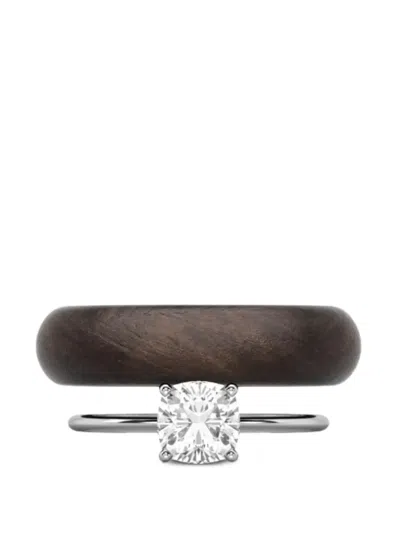 Solo For Diamonds Lab-grown Diamond Cushion-cut Rings In Red