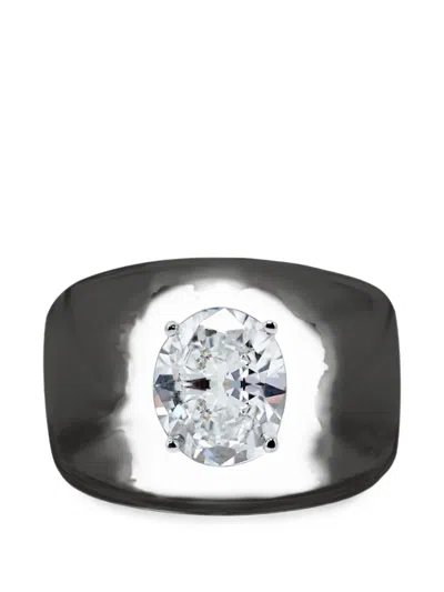 Solo For Diamonds Lab-grown Diamond Ring In Black