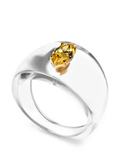 Solo For Diamonds Marquise-cut Diamond Ring In Metallic