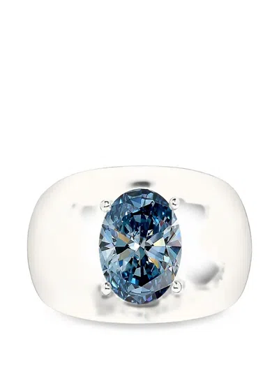 Solo For Diamonds Oval-cut Diamond Ring In White