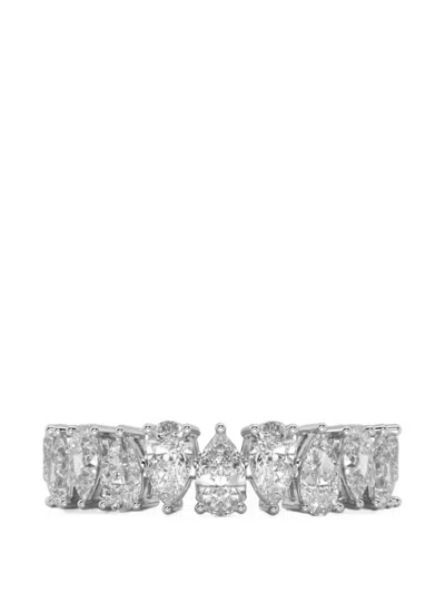 Solo For Diamonds Pear-cut Diamond Eternity Ring In Green