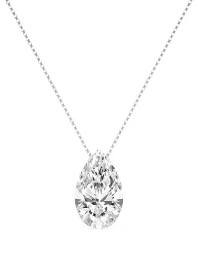 Solo For Diamonds Pear-cut Diamond-embellished Necklace In Metallic