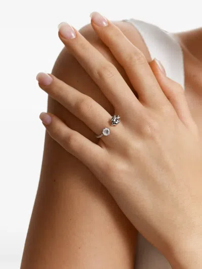 Solo For Diamonds X Gunia Project Diamond-embellished Open Ring In Gold